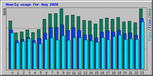 Hourly usage for May 2020