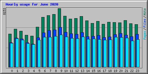 Hourly usage for June 2020