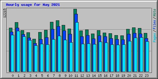 Hourly usage for May 2021