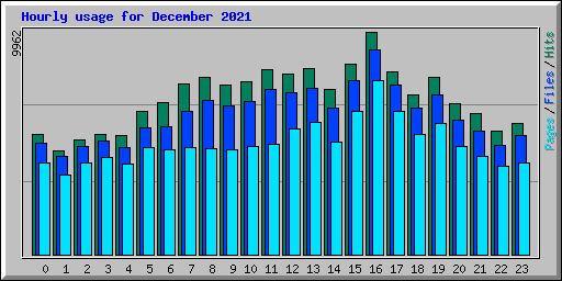 Hourly usage for December 2021