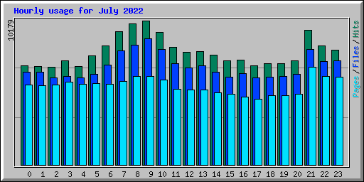 Hourly usage for July 2022